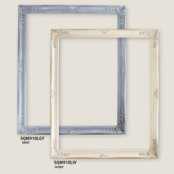 アンティーク調ビッグフレーム 額縁(L)グレー クラシック ヨーロピアン レトロ お洒落