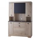 カップボード キッチン 木製 スチール モダン シンプル 棚 収納 グレージュ おしゃれ 幅120