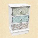 フレンチクラシック柄3段チェスト　女の子 シャビー アンティーク調 お洒落 ラック 棚