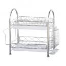 2段水切りラック 2個セット ステンレス シルバー シンプル キッチン用品 便利 幅56.5