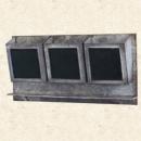 壁掛け ブラックボード3ポケットレターラック ブリキ 黒板 クラシック お洒落 ラック 棚