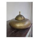 アルミジャー ポット 蓋付き 壺 アンティーク調 ゴールド 金色 アラビアン おしゃれ 置物