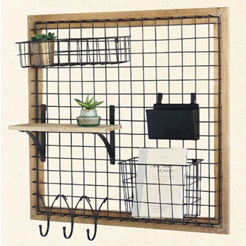 ワイヤーラック　店舗什器　シャビー　折り畳み　鉄製　古家具　古道具　アンティーク 楽天市場】壁掛けワイヤーラック/北欧レトロシャビーシンプル