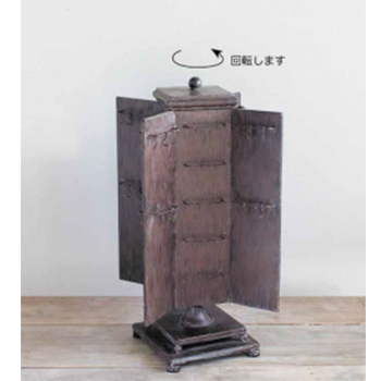 クラシカルディスプレイハンギングラック　シャビー アンティーク 木製 Sカン フック 回転式 お洒落