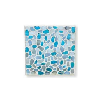 モザイクプレートNo.9  壁掛けインテリア リゾート ターコイズブルー青アクア スクエアカラフル