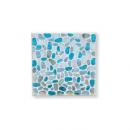 モザイクプレートNo.9  壁掛けインテリア リゾート ターコイズブルー青アクア スクエアカラフル