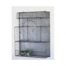 ブリキワイヤー壁掛け5ラック　シャビー アンティーク調 アイアン お洒落 ラック 棚