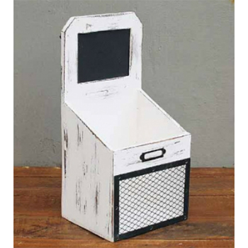 アンティーク ミニチュアBOX シャビーホワイト 黒板 ディスプレイ インテリア雑貨 小物入れ