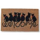 コイヤーマット 動物 WELCOME ねこ 玄関 ガーデニング ヨーロピアン 庭 べランダ