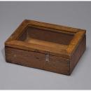 ガラスケース 2個セット アンティーク調 収納ボックス コレクションケース ナチュラル 木製 幅18