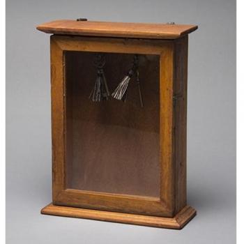 ガラスケース アンティーク調 収納ボックス コレクションケース ナチュラル 木製 幅21
