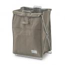 ランドリーバッグ カーキ コットン 洗濯籠 ラミネート加工 おしゃれ カジュアル 高さ57