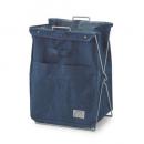 ランドリーバッグ インディゴ コットン 洗濯籠 ラミネート加工 おしゃれ カジュアル 高さ57