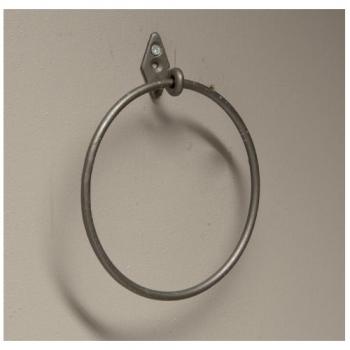 タオル掛け(丸) アンティーク調 アイアン タオルハンガー シンプル シルバー おしゃれ 幅14