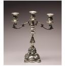 キャンドルスタンド アンティーク調 シルバー ゴージャス おしゃれ ディスプレイ 高さ35