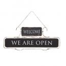 ハンギング サインボード open&close アンティーク調 おしゃれ アイアン 英字 看板