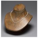 ネックトルソB 木製 ネックレス アンティーク調 ブラウン ディスプレイ おしゃれ 幅15