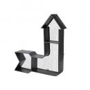 サインデコ SHELF ディスプレイ 棚 ラック アンティーク調 矢印 ブリキ ブラック グレー