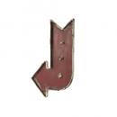 サインデコ カーブ 3マグネット アンティーク調 おしゃれ ディスプレイ カード レッド ブリキ