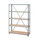 ワイドラック4段 スチール 木製 棚 グリーン オープンラック おしゃれ カジュアル 高さ180