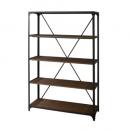 ヴィンテージ什器 スチール 木製 棚 ミディアムブラウン オープンラック おしゃれ 高さ180