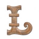 アルファベットオブジェ L 木製 マンゴーウッド おしゃれ 英字 彫り オブジェ アンティーク調