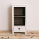 マンゴーウッドシェルフ(ホワイト) 棚 小ぶり アンティーク調 おしゃれ ナチュラル 高さ80