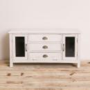 マンゴーウッドTVボード(ホワイト) 棚 小ぶり アンティーク調 おしゃれ ナチュラル 高さ45