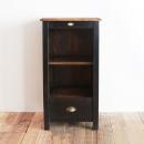 マンゴーウッドシェルフ(ブラック) 棚 小ぶり アンティーク調 おしゃれ ナチュラル 高さ80