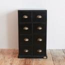 マンゴーウッドチェスト(ブラック) 棚 小ぶり アンティーク調 おしゃれ ナチュラル 高さ64