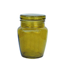 ガラス キャニスターB 小瓶 ポット グリーン 蓋 おしゃれ 小物入れ ディスプレイ 4個セット