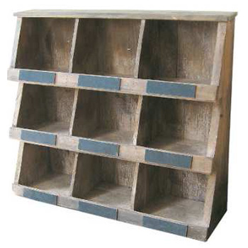 J.W.キュービックシェルフ ラック 棚 ボックス 木製 ナチュラル アンティーク 3段ディスプレイ