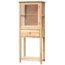 ウッドキャビネットS 木製 ガラス扉 ディスプレイ 食器 アンティーク 北欧 ナチュラル インテリア