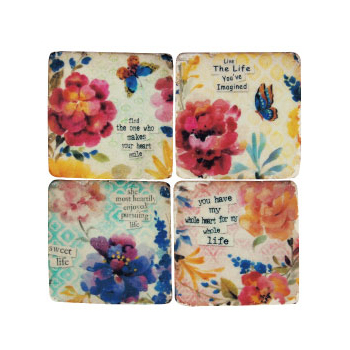 クルールレジンタイルコースターE アンティークフラワー ナチュラル インテリア雑貨 おしゃれ