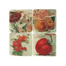 クルールレジンタイルコースターG 北欧アンティーク フルーツモチーフ ナチュラル インテリア雑貨