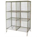 メタルワイヤーシェルフE ラック 棚 3段収納 ディスプレイ 折りたたみ可能 アンティークナチュラル