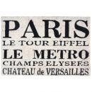 コイヤーマット K アイボリー 玄関 ベランダ おしゃれ シンプルデザイン ロゴ PARIS 水はけ