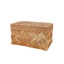 ノルディックスクエアボックス かごバスケット 北欧 木製 おしゃれ 収納 ディスプレイ 蓋付 S