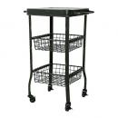 TROLLEY バスケット かご ヴィンテージ調 収納 おしゃれ ブラック 黒 無骨 ワゴン