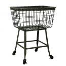 BASKET CART バスケット かご ヴィンテージ調 収納 おしゃれ ブラック 黒 無骨 ワゴン