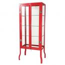 DR.CABINET (L) RED キャビネット ガラス シンプル おしゃれ 高162