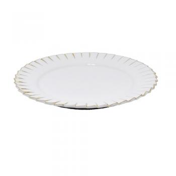 ROUND PLATE ''PLEATS DECOR'' S 2個セット 皿 ホワイト 幅17.5
