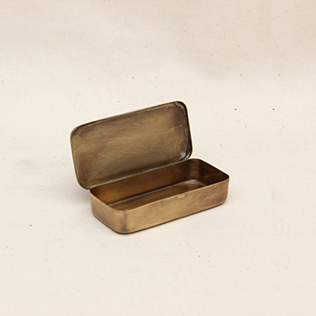 真鍮製　ハンドメイド　ワイドブラスボックス　金色　箱　金属　ケース　手作り