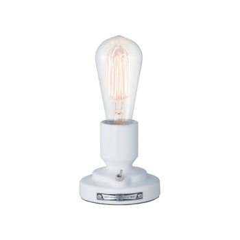 テーブルランプ 電球付き シンプル カラフル インテリア 直径10.3 ホワイト
