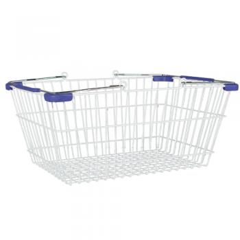 MARKET BASKET WHITE/BLU バスケット かご カジュアル おしゃれ 幅45