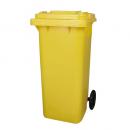 PLASTIC TRASH CAN 120L YELLOW ダストボックス ごみ箱 高さ94