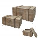 ウッドボックス 収納ボックス 工具入れ 大小2点セット 木製  通販