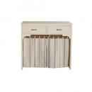 ニッキ カウンター W90 ストライプBL シェルフ シャビー フレンチ おしゃれ 棚 引き出し