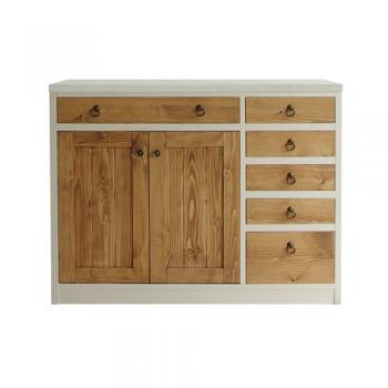 ヘーゼル 110 板戸 下台 ダイニングボード ナチュラル ウッド おしゃれ ラック 棚 戸棚