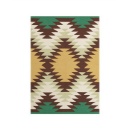 ラグ カーペット アメカジ ビンテージ アクセント ポリエステル Mサイズ グリーン